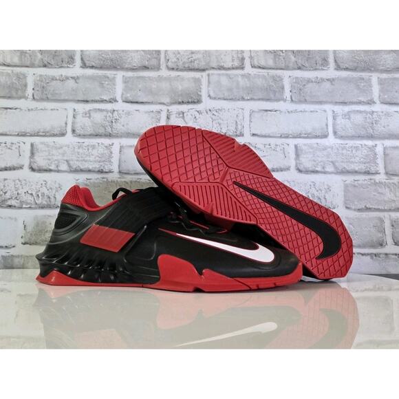 Nike Men's 12 Savaleos Weightlifting Shoes Black/University Red CV5708-002 NEW